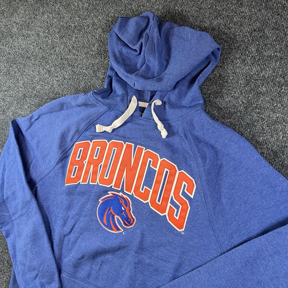 Boise State Broncos Captivating Stiched Hoodie Size Medium‎ NWOT